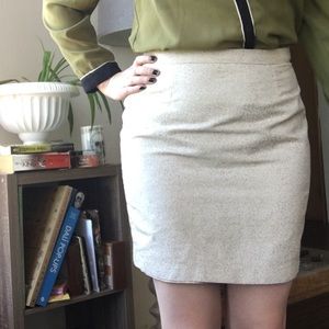 Gold and cream fitted skirt